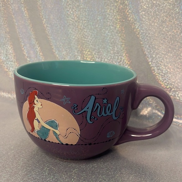 Disney Ariel mug large cup size drinkware sipper purple blue mermaid movie - Picture 2 of 7